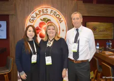 Tatiana Quiros, Susan Day and Adrian Felix with the California Table Grape Commission.